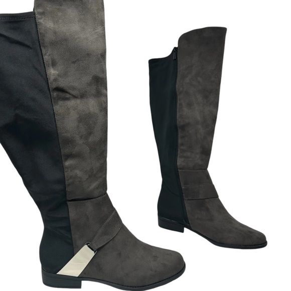 Lane Bryant Shoes - Lane Bryant Women’s Over the Knee Boot w/ Metal Ornament Charcoal Gray 10W NWT